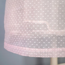 Load image into Gallery viewer, 50s PASTEL BALLET PINK SHEER TULLE DRESS WITH COLLAR AND BOW - XS