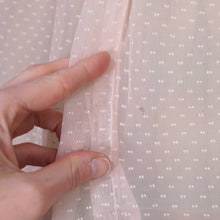 Load image into Gallery viewer, 50s PASTEL BALLET PINK SHEER TULLE DRESS WITH COLLAR AND BOW - XS