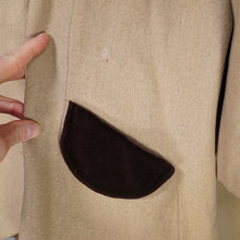 Load image into Gallery viewer, 40s HEROLAINE WOOL AND VELVET CAPE SLEEVE SWING COAT / JACKET - S-M