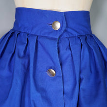 Load image into Gallery viewer, 50s 60s ST MICHAEL BLUE THICK COTTON FULL SKIRT WITH POCKETS - 29-30&quot;