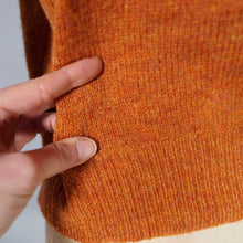 Load image into Gallery viewer, 70s HANDKNITTED RUST COLOURED WOOL FAIRISLE CARDIGAN - XS-S