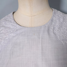 Load image into Gallery viewer, 40s LIGHT ASH GREY SOUTACHE 3 BLOUSE, SKIRT AND BELT 3 PIECE DRESS SET - S