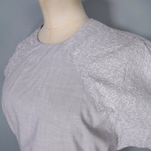 Load image into Gallery viewer, 40s LIGHT ASH GREY SOUTACHE 3 BLOUSE, SKIRT AND BELT 3 PIECE DRESS SET - S