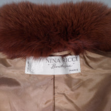 Load image into Gallery viewer, LATE 70s NINA RICCI FUR TRIM TWEED BLAZER JACKET - M