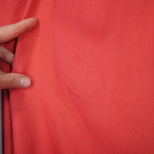 Load image into Gallery viewer, 40s CORAL SILKY RAYON TEA DRESS WITH BOW AND PETER PAN COLLAR - M