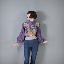 Load image into Gallery viewer, 60s does 40s HANDKNITTED COLOURFUL FAIRISLE PATTERN TANK TOP - S