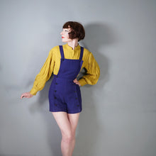 Load image into Gallery viewer, 50s BLUE JANTZEN PINAFORE SHORTS / ROMPER WITH BUTTONED FRONT - S