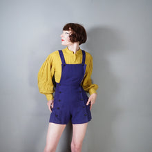 Load image into Gallery viewer, 50s BLUE JANTZEN PINAFORE SHORTS / ROMPER WITH BUTTONED FRONT - S