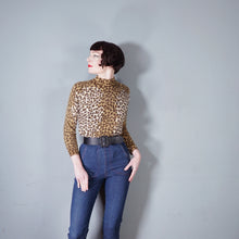 Load image into Gallery viewer, 60s 70s LEOPARD ANIMAL PRINT ANGORA BLEND WOOL JUMPER - M-L