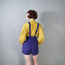 Load image into Gallery viewer, 50s BLUE JANTZEN PINAFORE SHORTS / ROMPER WITH BUTTONED FRONT - S