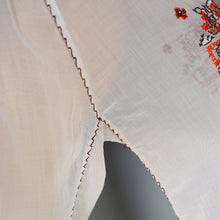 Load image into Gallery viewer, 40s HUNGARIAN GAUZE COTTON BLOUSE WITH FLORAL EMBROIDERY - XS-S