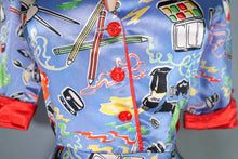 Load image into Gallery viewer, 70s MISS MOUSE RAE SPENCER CULLEN NOVELTY ARTIST PAINTS PRINT DRESS - XS