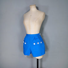 Load image into Gallery viewer, 50s 60s SPORTAVILLE BLUE SUMMER SHORTS WITH BUTTON AND POCKET DETAIL - 27"