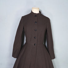 Load image into Gallery viewer, 70s LIGHTWEIGHT DARK CHESTNUT BROWN BROWN PRINCESS AUTUMN COAT - XS-S