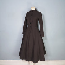 Load image into Gallery viewer, 70s LIGHTWEIGHT DARK CHESTNUT BROWN BROWN PRINCESS AUTUMN COAT - XS-S