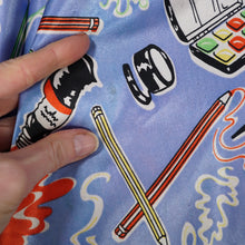 Load image into Gallery viewer, 70s MISS MOUSE RAE SPENCER CULLEN NOVELTY ARTIST PAINTS PRINT DRESS - XS