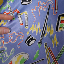 Load image into Gallery viewer, 70s MISS MOUSE RAE SPENCER CULLEN NOVELTY ARTIST PAINTS PRINT DRESS - XS