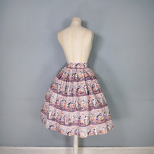 Load image into Gallery viewer, 50s 60s ASIAN SCENIC PICTORIAL NOVELTY PRINT FULL SKIRT - 25"
