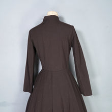 Load image into Gallery viewer, 70s LIGHTWEIGHT DARK CHESTNUT BROWN BROWN PRINCESS AUTUMN COAT - XS-S