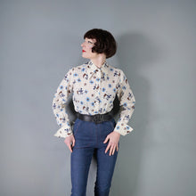 Load image into Gallery viewer, 70s NOVELTY ROCK N' ROLL DANCING COUPLE AND RECORD PRINT SHIRT - L