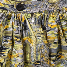 Load image into Gallery viewer, HANDMADE 50s YELLOW VENETIAN / VENICE GONDOLIER PRINT FULL SKIRT - 30&quot;
