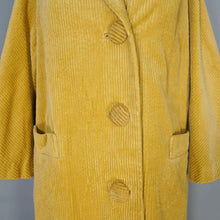 Load image into Gallery viewer, 60s BRIGHT YELLOW JUMBO CORD CORDUROY AUTUMN BOX / CAR COAT - M