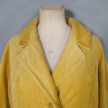 Load image into Gallery viewer, 60s BRIGHT YELLOW JUMBO CORD CORDUROY AUTUMN BOX / CAR COAT - M