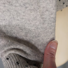 Load image into Gallery viewer, 60s GREY MARLED WOOL FITTED CARDIGAN WITH BLACK BEAD EMBELLISHMENT - S