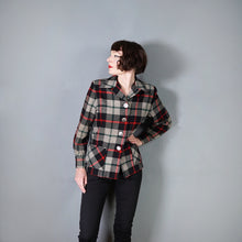 Load image into Gallery viewer, 50s BLACK, RED AND GREY PENDLETON 49ER WOOL SHIRT JACKET - S