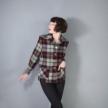 Load image into Gallery viewer, 50s BLACK, RED AND GREY PENDLETON 49ER WOOL SHIRT JACKET - S