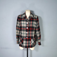 Load image into Gallery viewer, 50s BLACK, RED AND GREY PENDLETON 49ER WOOL SHIRT JACKET - S