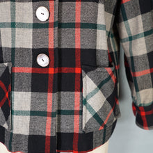 Load image into Gallery viewer, 50s BLACK, RED AND GREY PENDLETON 49ER WOOL SHIRT JACKET - S