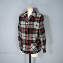 Load image into Gallery viewer, 50s BLACK, RED AND GREY PENDLETON 49ER WOOL SHIRT JACKET - S