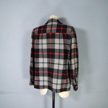 Load image into Gallery viewer, 50s BLACK, RED AND GREY PENDLETON 49ER WOOL SHIRT JACKET - S