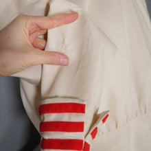 Load image into Gallery viewer, 40s STYLE TAILOR MADE CREAM AND RED NAUTICAL SUIT JACKET WITH BELT - M-L