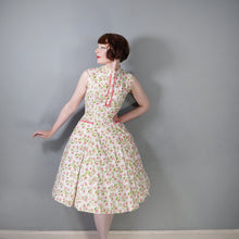 Load image into Gallery viewer, 50s CALIFORNIA COTTONS PINK FLORAL SUMMER DRESS WITH POCKETS - S