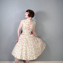 Load image into Gallery viewer, 50s CALIFORNIA COTTONS PINK FLORAL SUMMER DRESS WITH POCKETS - S