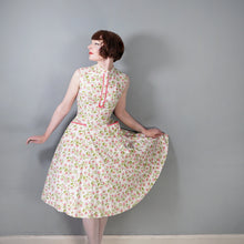 Load image into Gallery viewer, 50s CALIFORNIA COTTONS PINK FLORAL SUMMER DRESS WITH POCKETS - S