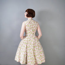 Load image into Gallery viewer, 50s CALIFORNIA COTTONS PINK FLORAL SUMMER DRESS WITH POCKETS - S