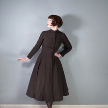 Load image into Gallery viewer, 70s LIGHTWEIGHT DARK CHESTNUT BROWN BROWN PRINCESS AUTUMN COAT - XS-S