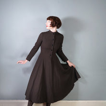 Load image into Gallery viewer, 70s LIGHTWEIGHT DARK CHESTNUT BROWN BROWN PRINCESS AUTUMN COAT - XS-S