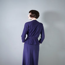 Load image into Gallery viewer, 40s KAHN OF MINNEAPOLIS 3 PIECE FINE PONTE WOOL SUIT / DRESS SET WITH CHAIN BUTTONS - S