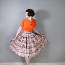 Load image into Gallery viewer, 50s 60s ASIAN SCENIC PICTORIAL NOVELTY PRINT FULL SKIRT - 25"