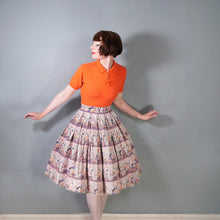 Load image into Gallery viewer, 50s 60s ASIAN SCENIC PICTORIAL NOVELTY PRINT FULL SKIRT - 25"