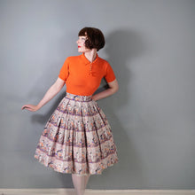 Load image into Gallery viewer, 50s 60s ASIAN SCENIC PICTORIAL NOVELTY PRINT FULL SKIRT - 25"