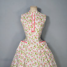 Load image into Gallery viewer, 50s CALIFORNIA COTTONS PINK FLORAL SUMMER DRESS WITH POCKETS - S
