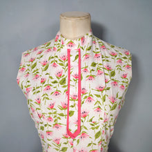 Load image into Gallery viewer, 50s CALIFORNIA COTTONS PINK FLORAL SUMMER DRESS WITH POCKETS - S