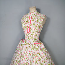 Load image into Gallery viewer, 50s CALIFORNIA COTTONS PINK FLORAL SUMMER DRESS WITH POCKETS - S