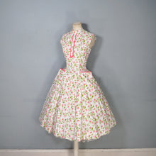 Load image into Gallery viewer, 50s CALIFORNIA COTTONS PINK FLORAL SUMMER DRESS WITH POCKETS - S