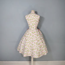 Load image into Gallery viewer, 50s CALIFORNIA COTTONS PINK FLORAL SUMMER DRESS WITH POCKETS - S